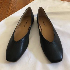 Lucky brand, size 10, black leather ballet flats